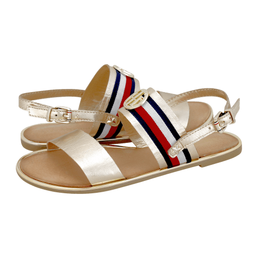 Tommy Hilfiger Corporate Ribbon Flat Sandal Met flat sandals
