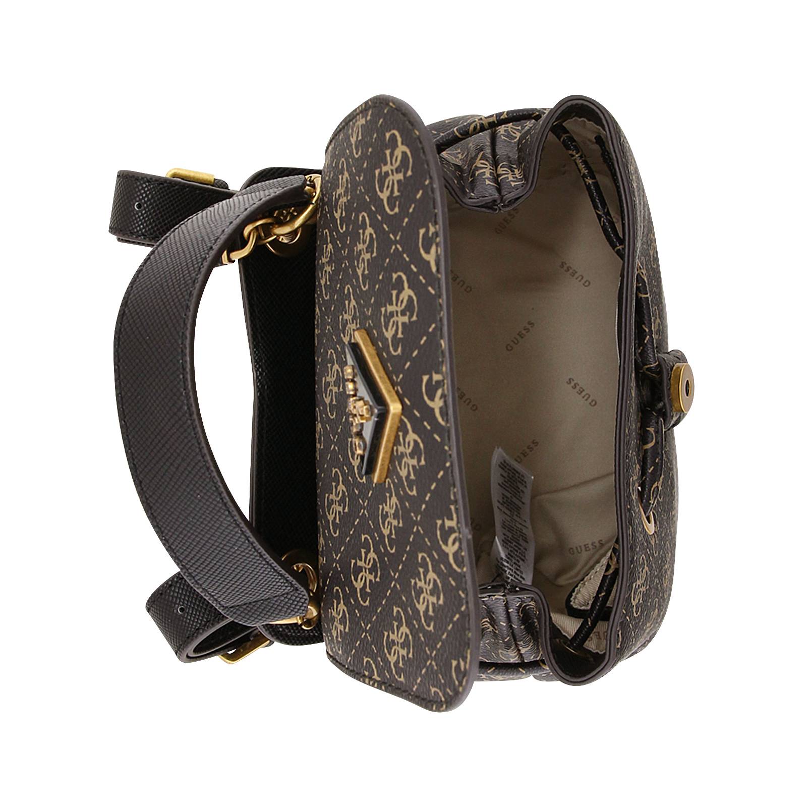 Cordelia Logo Flap Backpack Guess Women's Handbag made of synthetic leather Gianna Kazakou